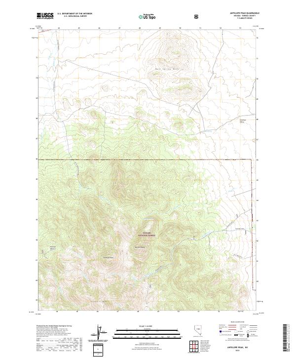 Antelope Peak topographic map thumbnail