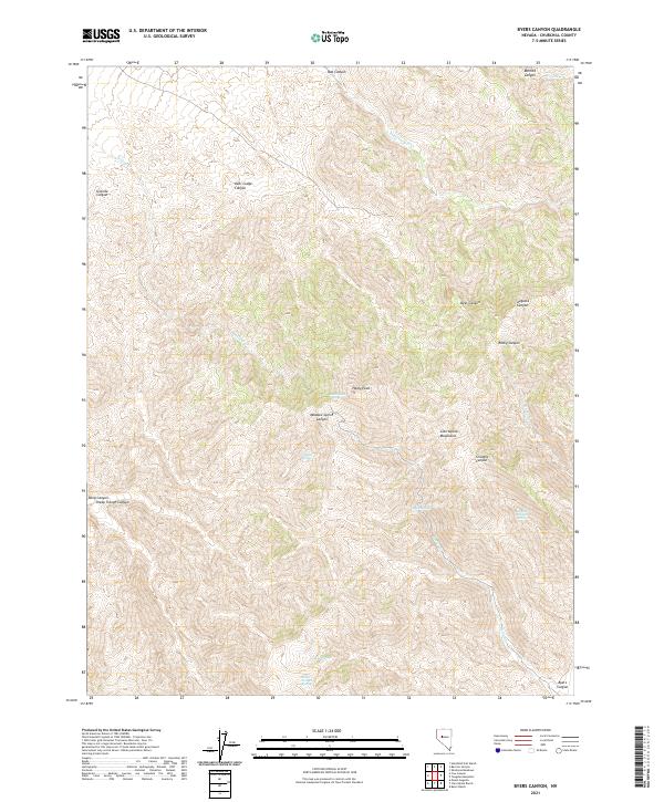 Byers Canyon topographic map thumbnail