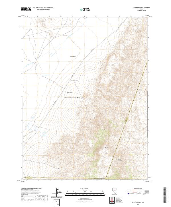 Cain Mountain topographic map thumbnail