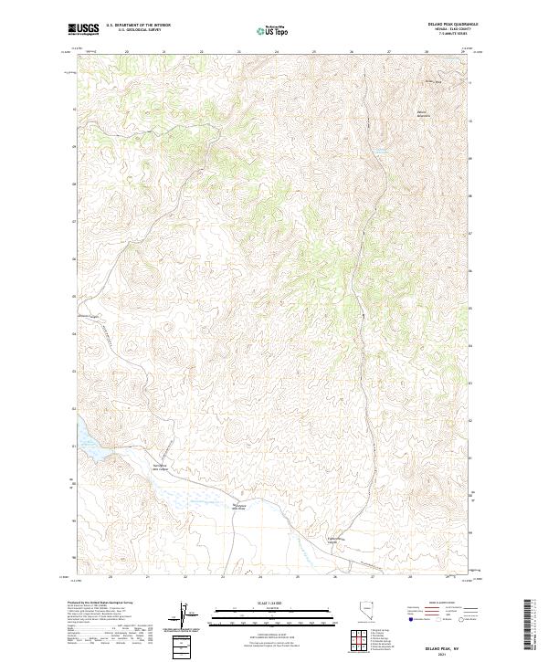 Delano Peak topographic map thumbnail