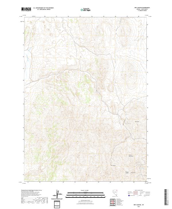 Dry Canyon topographic map thumbnail