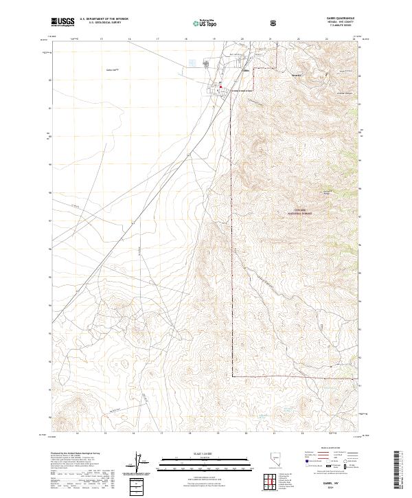 Gabbs topographic map thumbnail