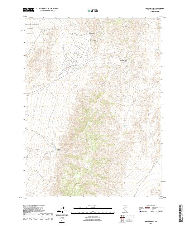 McKinney Pass 2021 topographic map thumbnail