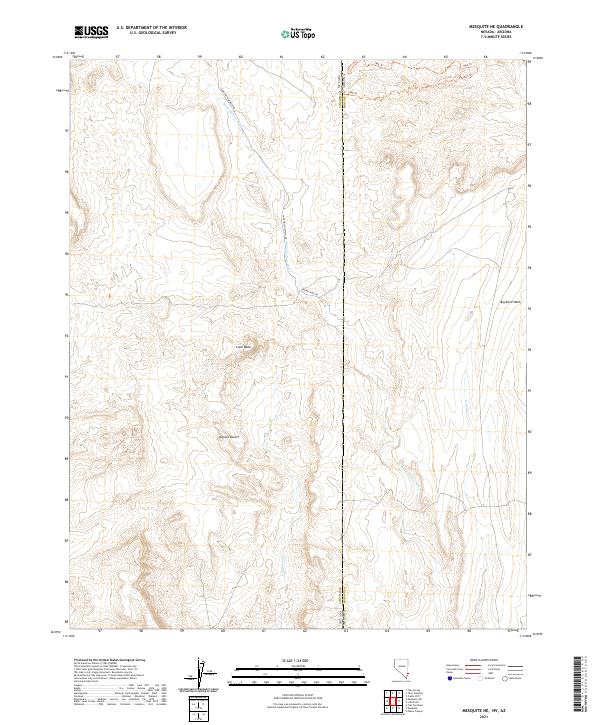 Mesquite NE 2021 topographic map thumbnail
