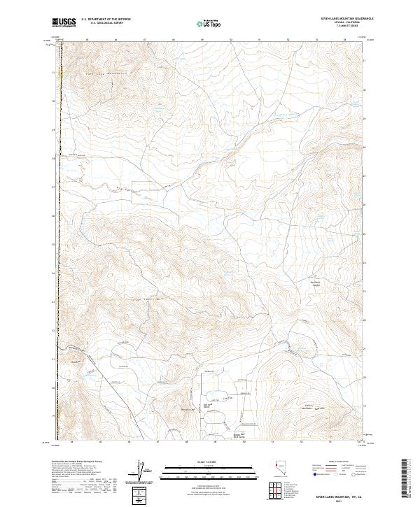 Seven Lakes Mountain topographic map thumbnail