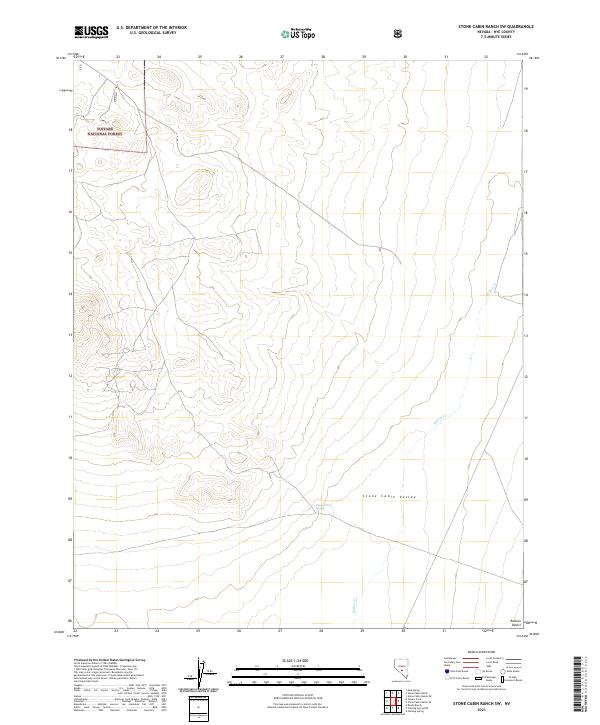 Stone Cabin Ranch SW topographic map thumbnail