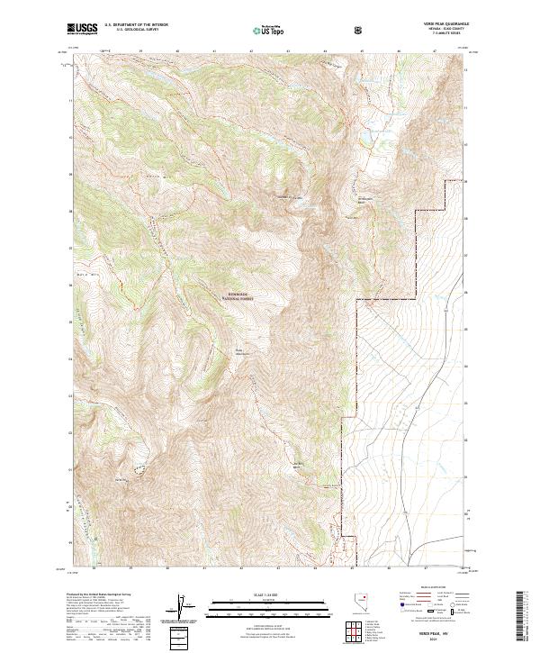Verdi Peak topographic map thumbnail