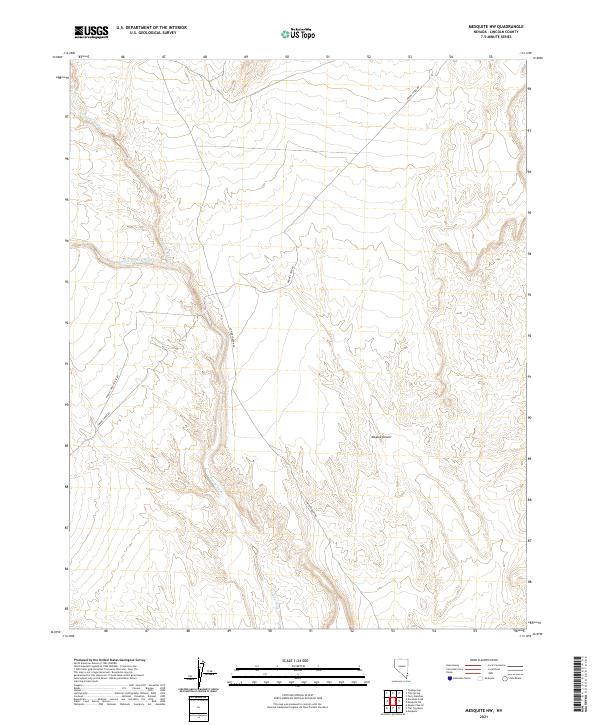 Mesquite NW 2021 topographic map thumbnail