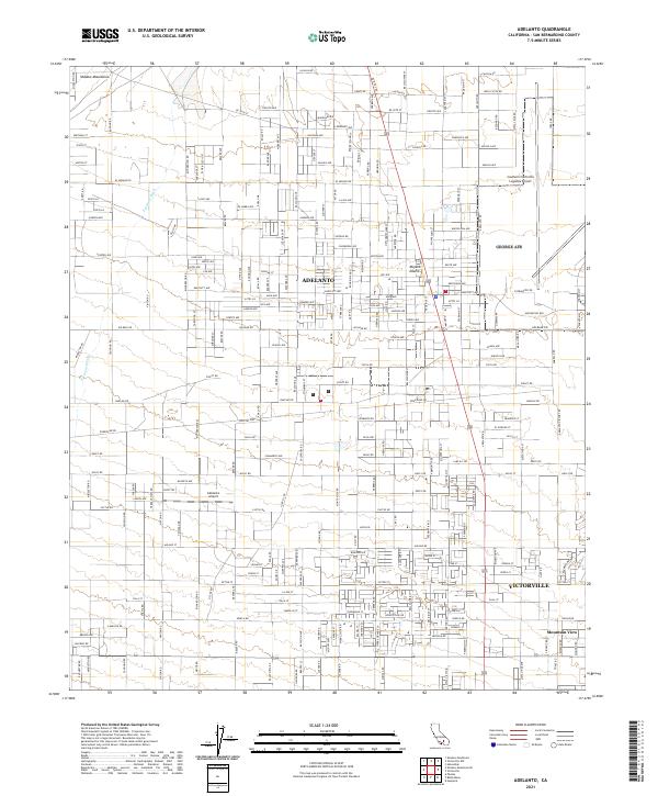 Adelanto topographic map thumbnail