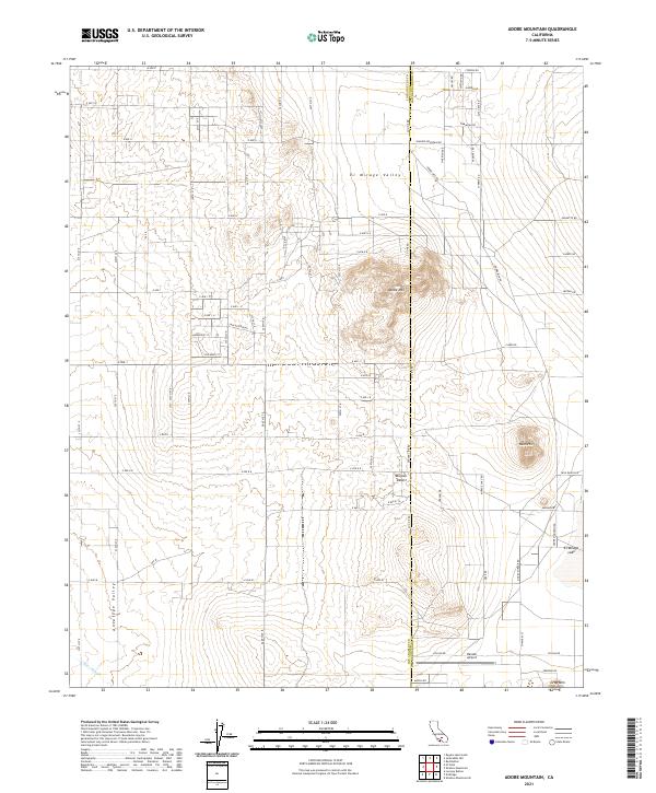 Adobe Mountain topographic map thumbnail