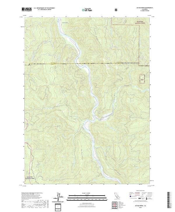 Ah Pah Ridge topographic map thumbnail