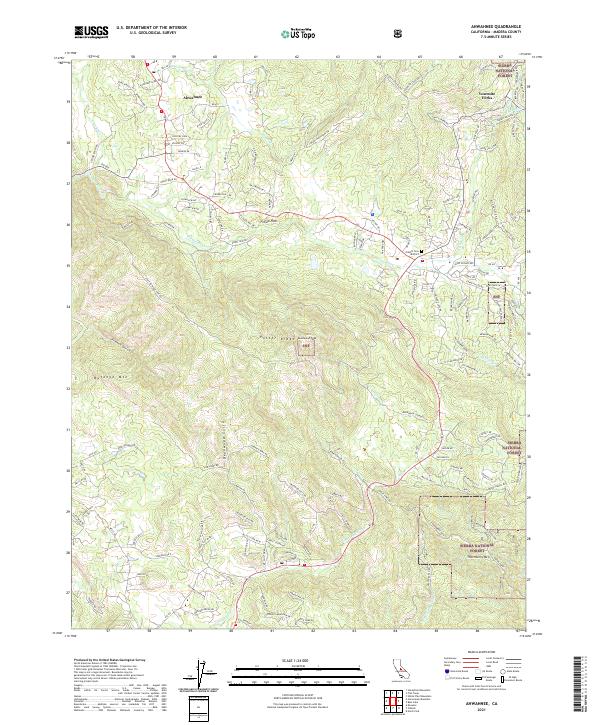 Ahwahnee topographic map thumbnail