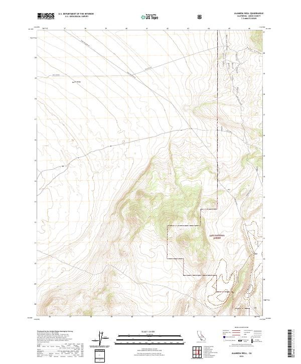 Alameda Well topographic map thumbnail