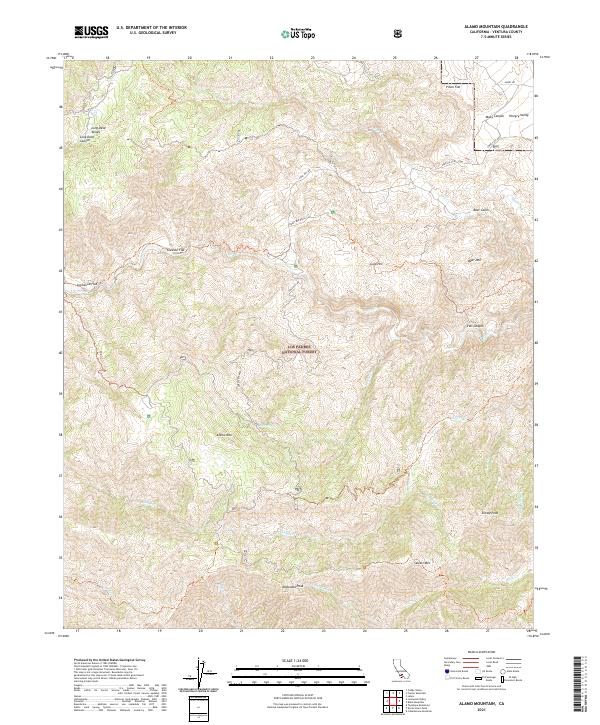 Alamo Mountain topographic map thumbnail