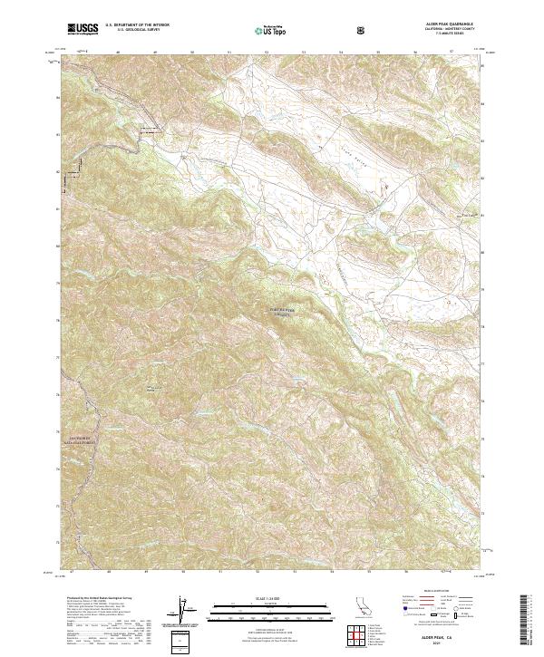 Alder Peak topographic map thumbnail