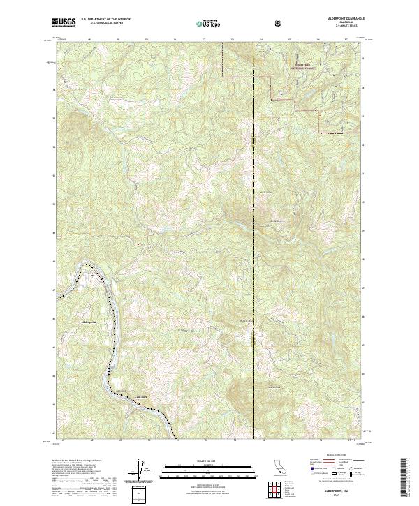 Alderpoint topographic map thumbnail