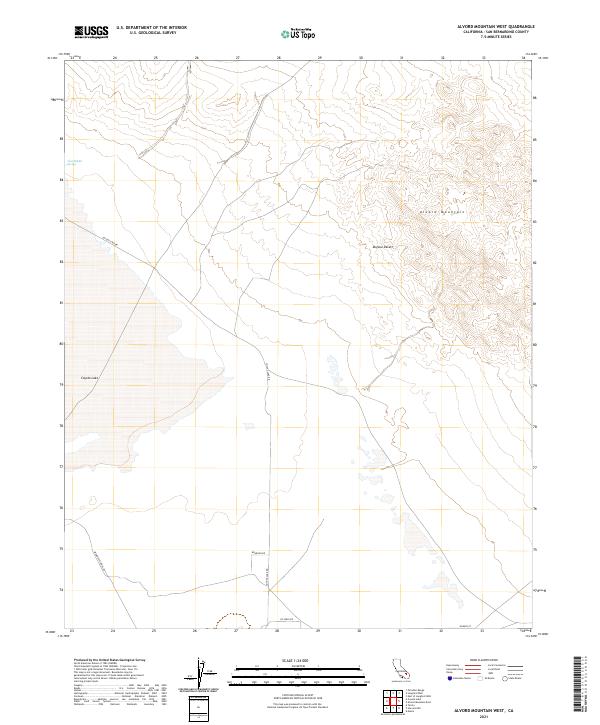 Alvord Mountain West topographic map thumbnail