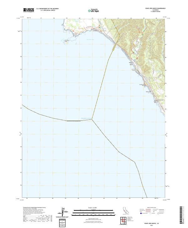 Point Ano Nuevo topographic map thumbnail