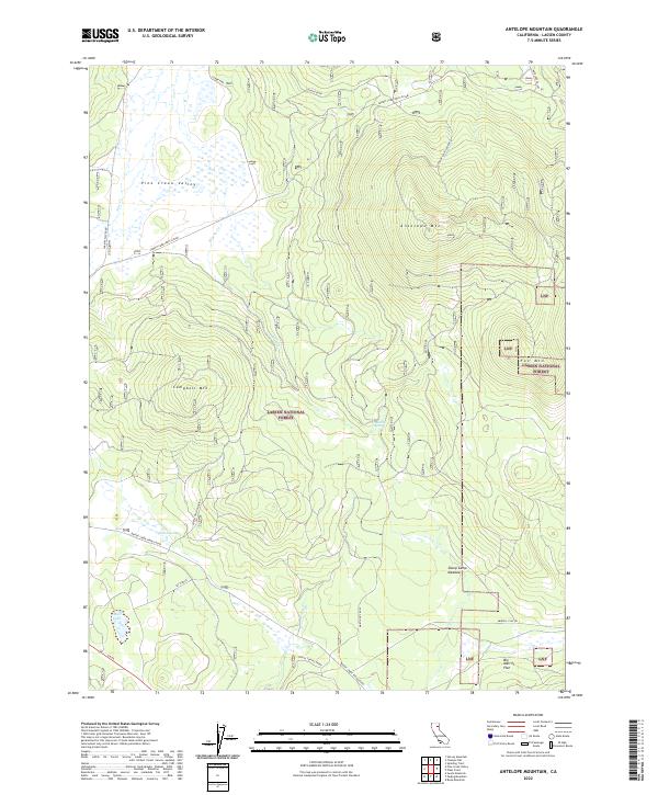 Antelope Mountain topographic map thumbnail