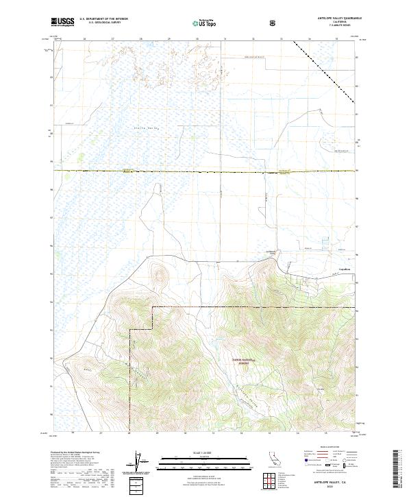Antelope Valley topographic map thumbnail