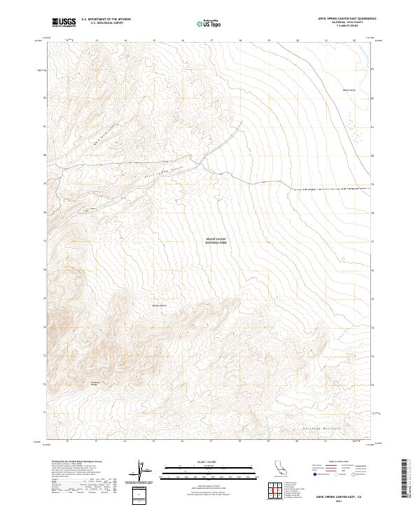 Anvil Spring Canyon East topographic map thumbnail