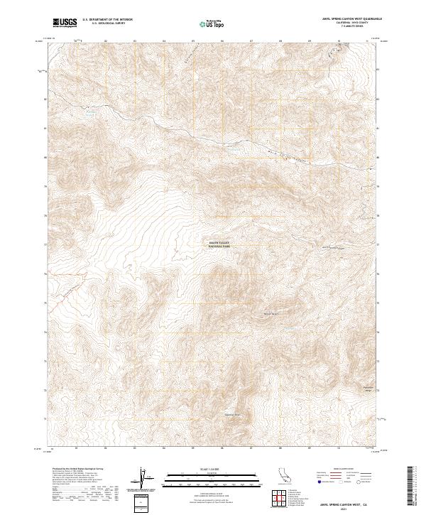 Anvil Spring Canyon West topographic map thumbnail