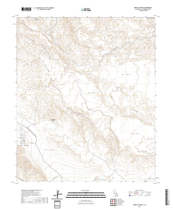 Arroyo Tapiado topographic map thumbnail
