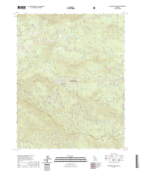 Ascension Mountain topographic map thumbnail