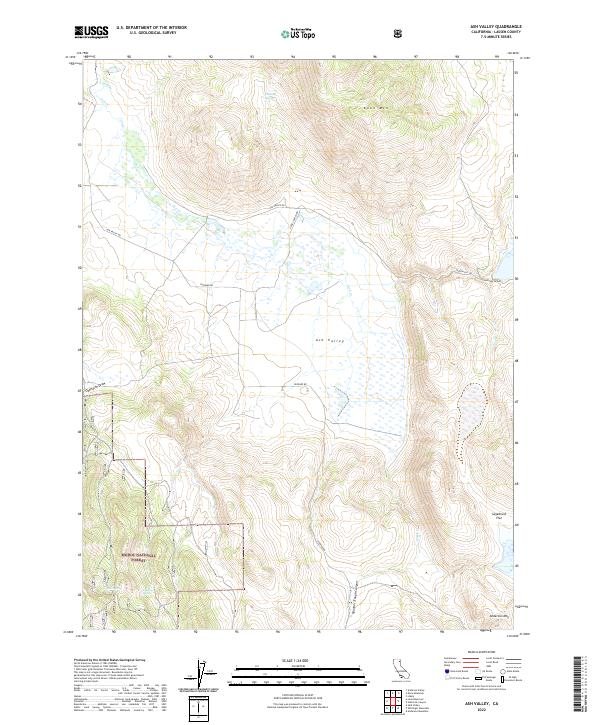 Ash Valley topographic map thumbnail