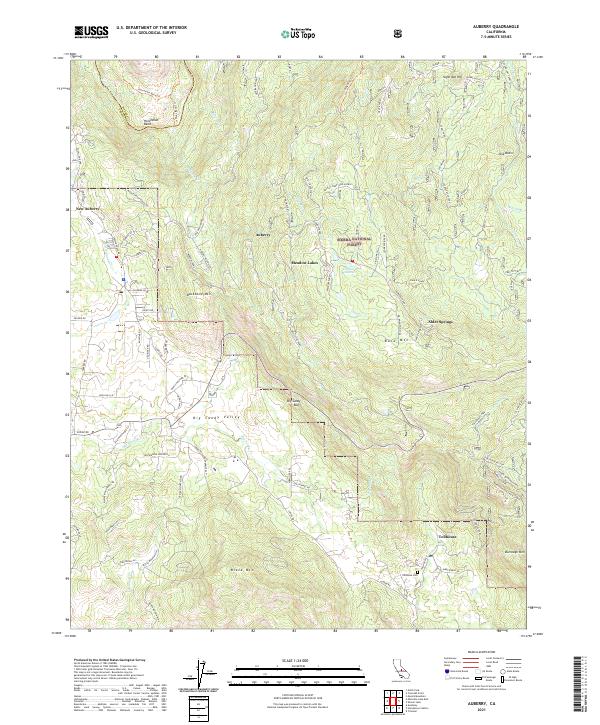 Auberry topographic map thumbnail