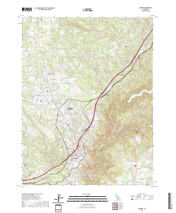 Auburn topographic map thumbnail