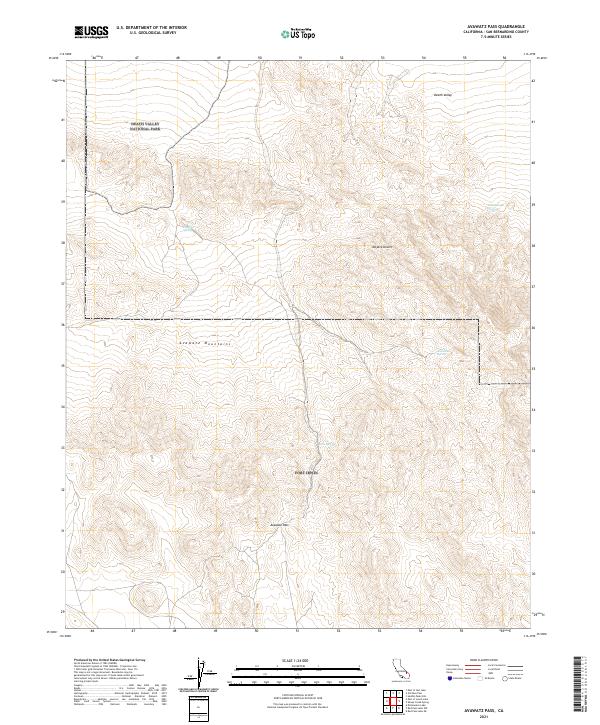 Avawatz Pass topographic map thumbnail