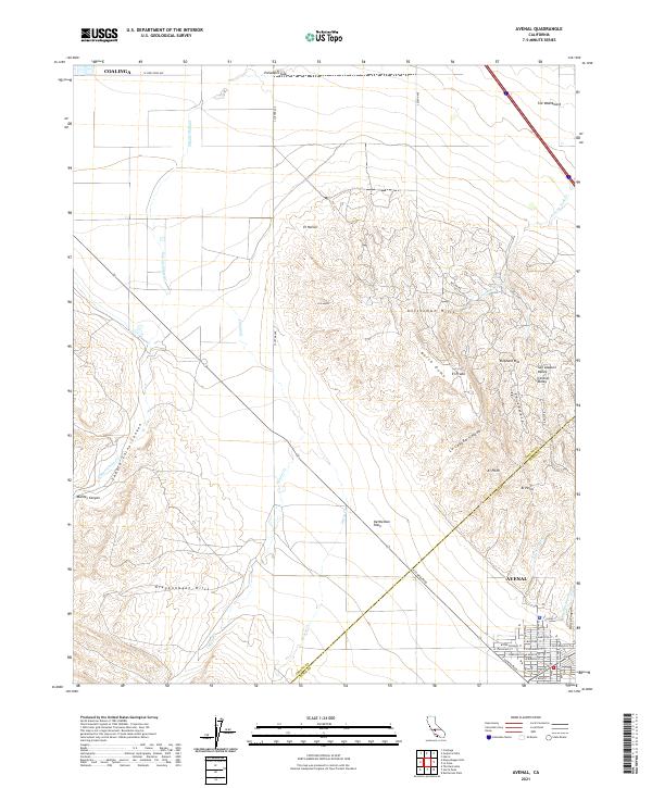 Avenal topographic map thumbnail