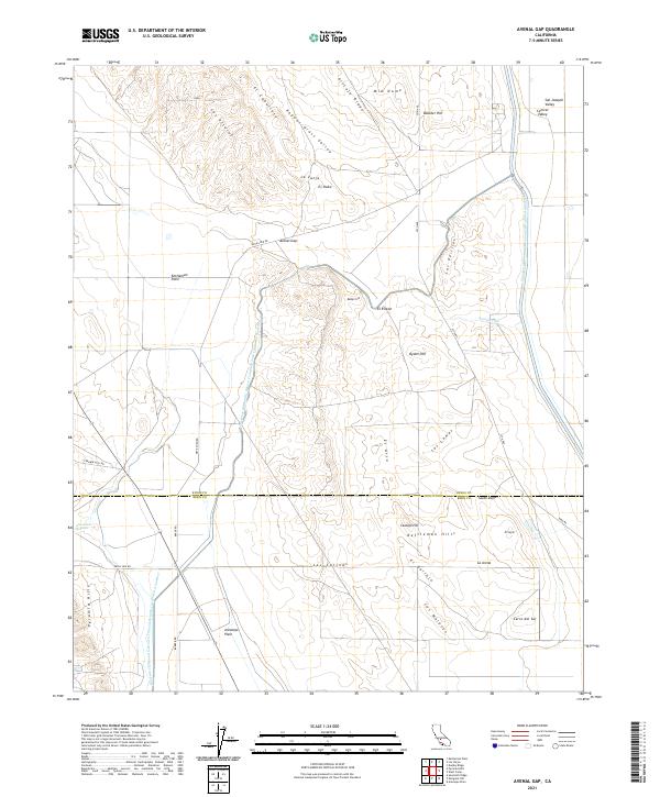 Avenal Gap topographic map thumbnail