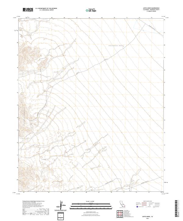 Aztec Mines topographic map thumbnail
