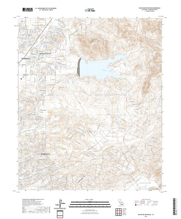 Bachelor Mountain topographic map thumbnail