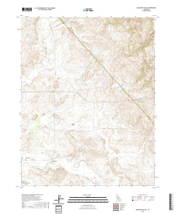 Bachelor Valley topographic map thumbnail