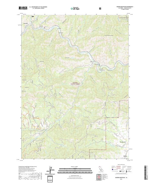 Badger Mountain topographic map thumbnail