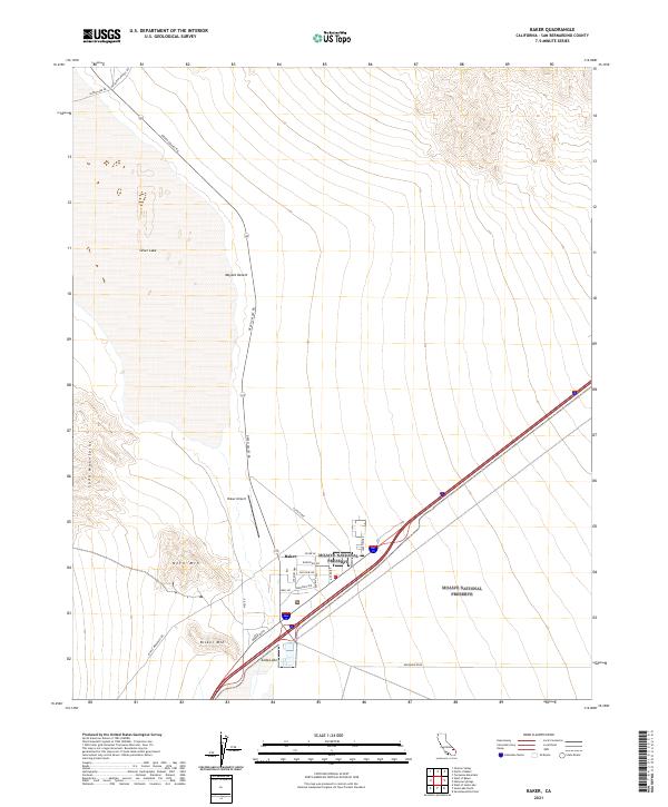 Baker topographic map thumbnail