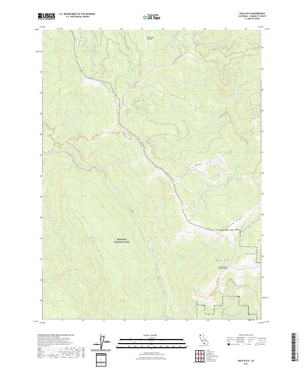 Bald Hills topographic map thumbnail