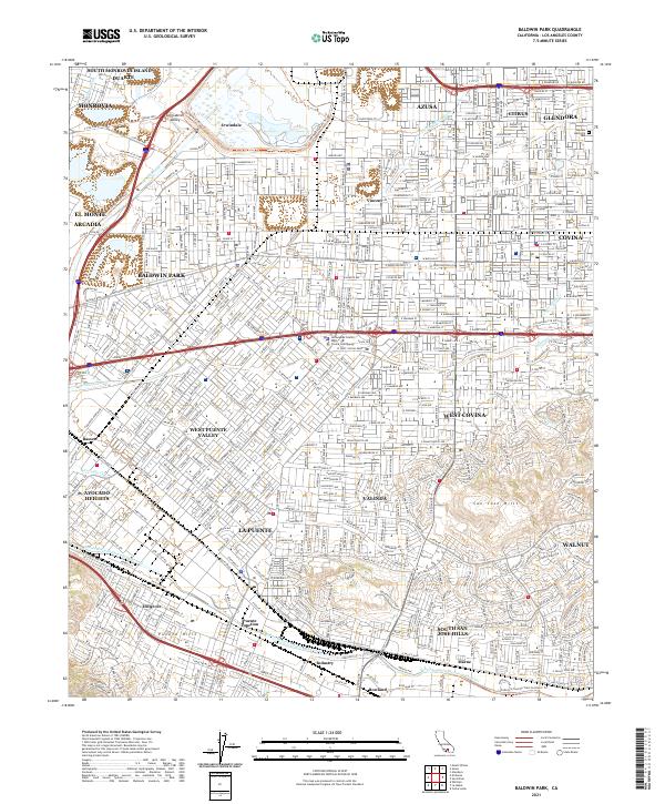 Baldwin Park topographic map thumbnail