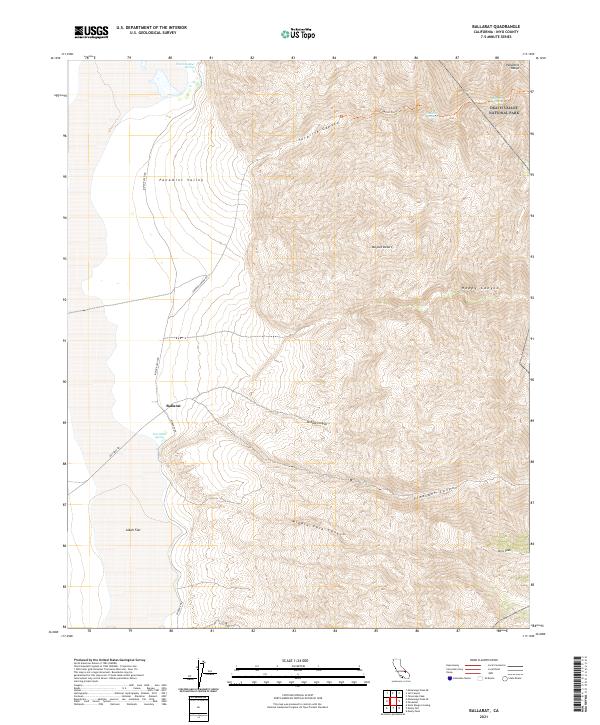 Ballarat topographic map thumbnail