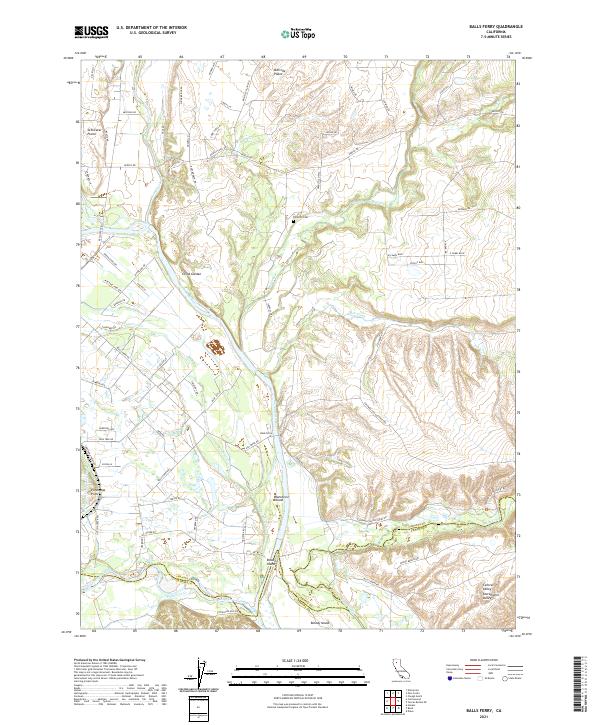 Balls Ferry topographic map thumbnail