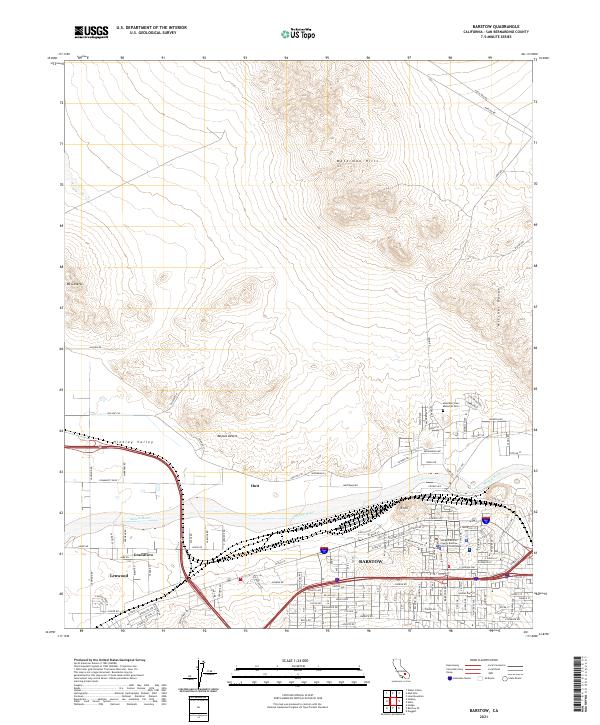 Barstow topographic map thumbnail