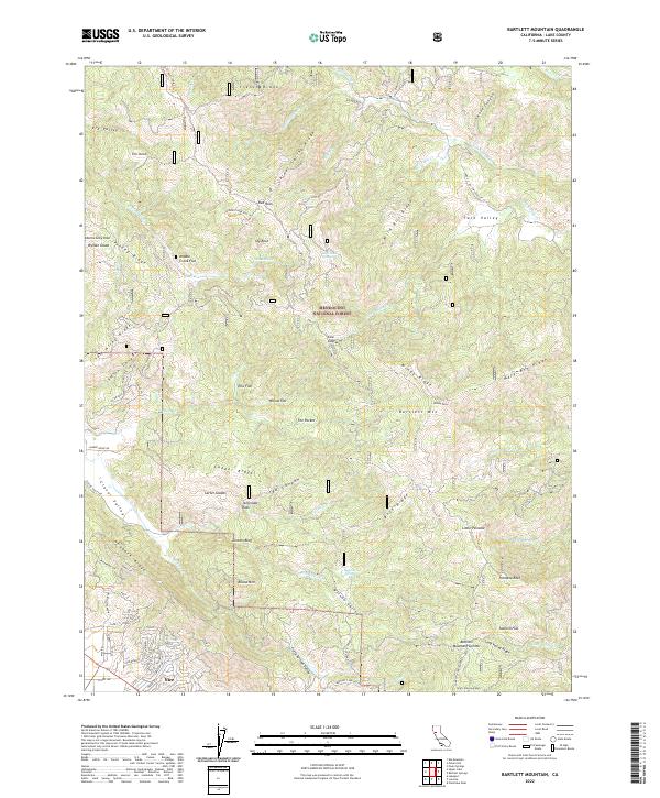 Bartlett Mountain topographic map thumbnail