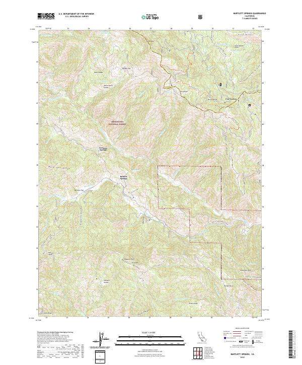 Bartlett Springs topographic map thumbnail