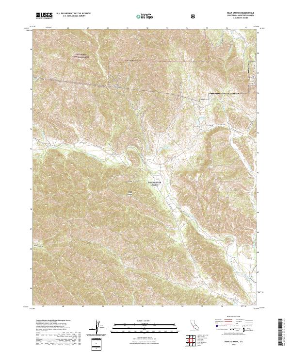 Bear Canyon topographic map thumbnail