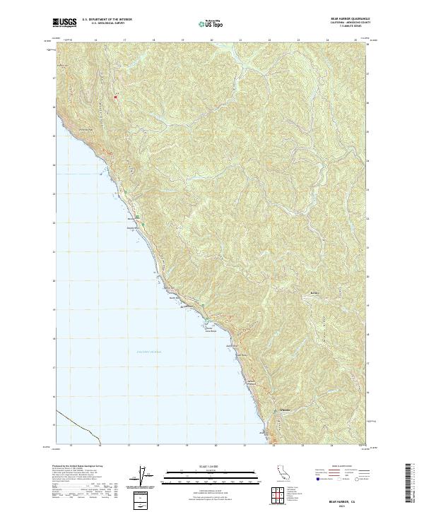 Bear Harbor topographic map thumbnail