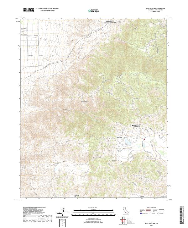 Bear Mountain topographic map thumbnail