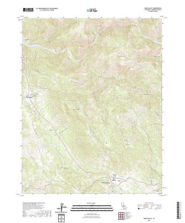 Bear Valley topographic map thumbnail